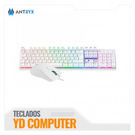 KIT GAMING ANTRIX GC-3100 WHITE, TECLADO SWITCH BLUE Y MOUSE (AGC-3100WBL-SP)