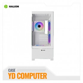 CASE ATX GAMER HALION FISH TANK JUPITER K04 6XARGB BLANCO SIN FUENTE