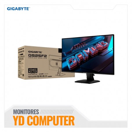 MONITOR GIGABYTE 24.5" PULGADAS GS25F2 GAMING FHD IPS, 200HZ, 1MS, 2HDMI, 1DP