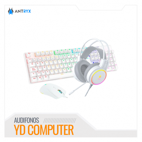 KIT GAMING AUDIFONO + TECLADO + MOUSE ANTRYX GC-3100 X3 WHITE, BLUE SWICHT (AGC-3100X3WBL-SP)